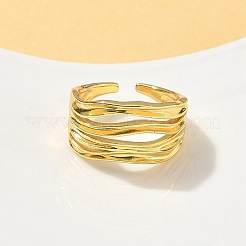 Messing verstellbare Manschette Ringe&nbsp;RJEW-V009-05G