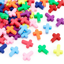 100 Stück lackiert Acrylperlen&nbsp;ACRP-TA0001-02