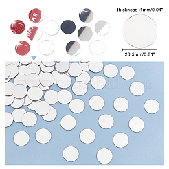 Acryl selbstklebende Spiegel Wandaufkleber&nbsp;AJEW-PH0001-12-WH