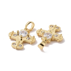 Pendentifs avec zircon cubiques à micro-pavés en laiton&nbsp;ZIRC-P102-03G