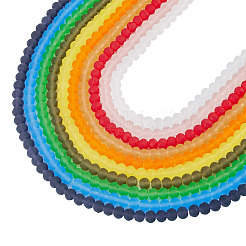 10 Stränge 10 Farben transparente Glasperlenstränge&nbsp;EGLA-TA0013-36