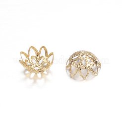 Ionenplattierung (IP) 304 Edelstahl Blume Phantasie Perlenkappen&nbsp;STAS-G085-16G