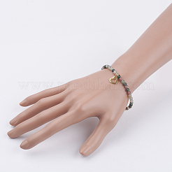 Natürlichen Edelstein Perlen Stretch-Armbänder&nbsp;BJEW-JB03543