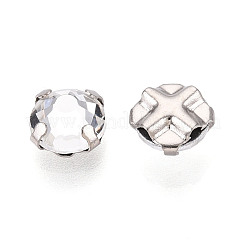 Plat rond coudre sur strass&nbsp;KK-N282-01B-P