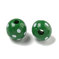 Perles européennes en bois imprimées&nbsp;WOOD-G022-18D
