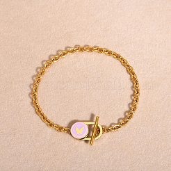 Bracelets de chaîne d'acier inoxydable&nbsp;PW-WG2F51C-02