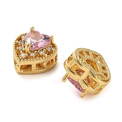 Perline zirconi micro pave  in ottone&nbsp;KK-D093-06G-02