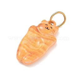Pendentifs en acier inoxydable 304 émaillés&nbsp;SA-CBA08A6-08G-02