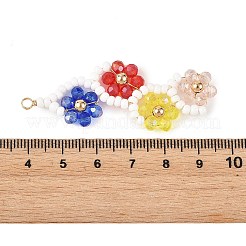 Grands pendentifs en perles de verre et perles de rocaille cuites au four&nbsp;PALLOY-MZ01391
