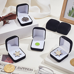Kunststoffabdeckung mit Samtbrosche Verpackungsboxen&nbsp;VBOX-WH0012-04B
