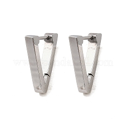 Pendientes de aro triangulares de acero inoxidable 304&nbsp;EJEW-P324-01P