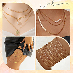 Kits para hacer pulseras y collares con cadenas de cable de latón&nbsp;DIY-BBC0002-44