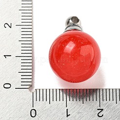 Natürlich gefärbte Parfümflaschenanhänger aus weißer Jade&nbsp;G-K338-22P-12
