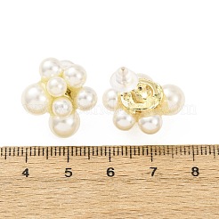Valentinstag-Ohrstecker aus Kunstharz mit Imitationsperlen&nbsp;EJEW-T055-08