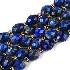 Natürlicher Lapislazuli Perlenstränge&nbsp;G-N342-35-8x6-10