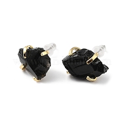 Aretes de obsidiana natural en bruto en bruto&nbsp;EJEW-R148-01LG-03