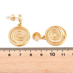 Boucles d'oreilles pendantes en acier inoxydable 304 en forme de spirale vortex&nbsp;EJEW-F406-02C-G