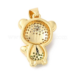 Placage en rack pendentifs en zircone cubique pavés de laiton&nbsp;KK-R144-16G