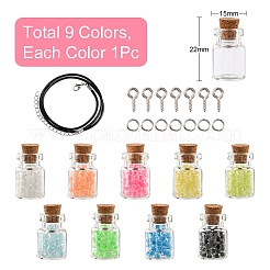 Kit de fabrication de collier pendentif bouteille bricolage souhaitant&nbsp;DIY-YW0005-80