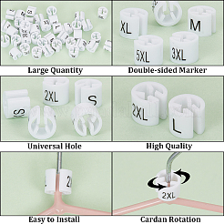 234 pz. 9 indicatori di taglia per pantaloni in plastica per abbigliamento XS~5XL&nbsp;KY-CP0001-10