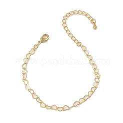 Cobre amarillo del corazón del acoplamiento para las mujeres&nbsp;BJEW-G735-07G