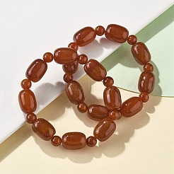 Natürliche carnelian bead stretch Armbändern&nbsp;G-P570-01G