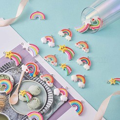 36 Stück 12 Arten Glitzerpuder-Regenbogenanhänger&nbsp;JX250A