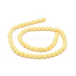 Chapelets de perles en jade jaune naturel&nbsp;G-D0010-02-6mm