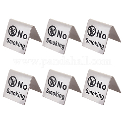 Ahandmaker cartello da tavolo per non fumatori in acciaio inossidabile cartello in acciaio inossidabile per non fumatori cartello per non fumatori ristorante ufficio indicatore del logo della scrivania per non fumatori