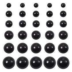 Pandahall 1600шт 6 стиля акриловые кабошоны, полукруглый, поделка глаза для изготовления кукол, чёрные, 3~8x1~4 мм