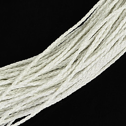 Плетеные имитация кожаные шнуры, круглая фурнитура для браслета, белые, 3x3 мм, около 103.89 ярда (95 м) / пачка
