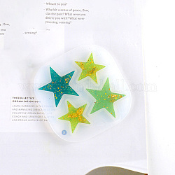 Stampi in silicone a stella, stampi per colata di resina, per resina uv, creazione di gioielli in resina epossidica, bianco, 78x78x6.5mm