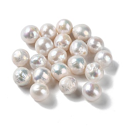 Natur kultivierten Süßwasser Perlen, ungebohrt / kein Loch, Runde, Rauch weiss, 11~13 mm