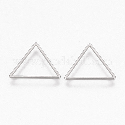304 Stainless Steel Linking Ring, Triangle, Stainless Steel Color, 20x22.5x0.8mm