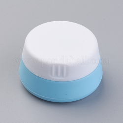 Pot de crème en silicone portable de 20 ml, avec couvercle en plastique pp, bleu ciel, 4.8x2.7 cm, capacité: environ 20 ml