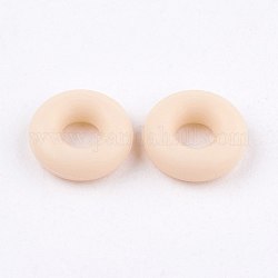 Perle di silicone, bricolage fai-da-te, ciambella, peachpuff, 5x2mm, Foro: 1 mm