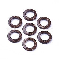 Кокосовое соединения, кольцо, кофе, 30x4 мм, отверстие : 2 мм