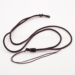 Braided Nylon Cord Necklace Making, Coconut Brown, 2mm, 24.4 inch~25.1 inch