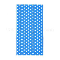 Umweltfreundliche Kraftpapiertüten mit Tupfenmuster, Geschenk-Taschen, Einkaufstüten, Rechteck, Deep-Sky-blau, 18x9x6 cm