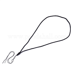 Nylon cavo di messa a collana, nero, 25.9 pollice ~ 26.7 pollici (66~68 cm), 3~4mm