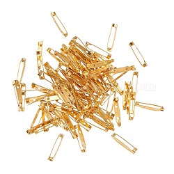 Iron Brooch Findings, Back Bar Pins, Golden, 30x5.5x6mm, Hole: 2mm, Pin: 0.5mm, 150pcs/box