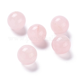 Natural Rose Quartz Beads, No Hole/Undrilled, for Wire Wrapped Pendant Making, Round, 20mm