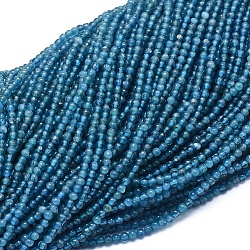 Natural Apatite Beads Strands, Round, 2mm, Hole: 0.5mm, about 195pcs/strand, 15.35 inch(39cm)