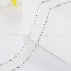 Unisex Brass Cable Chain for Necklaces, Platinum, 15.74 inch(40cm)