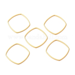 201 anelli di collegamento in acciaio inox, rombo, oro, 20x20x1mm
