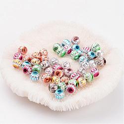 Aluminum Beads, Round, Mixed Color, 6mm, Hole: 2mm