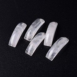 Breloques de connecteur en cristal de quartz naturel, cristal de roche, liens arc, 36.5~37.5x9.5~10x7mm, Trou: 1mm