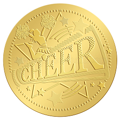 Autocollants en relief auto-adhésifs en feuille d'or, autocollant de décoration de médaille, danseur, 50x50mm