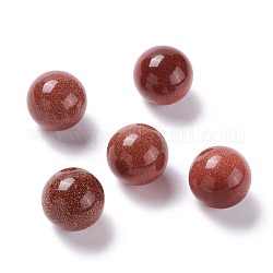 Synthetic Goldstone Beads, No Hole/Undrilled, for Wire Wrapped Pendant Making, Round, 20mm