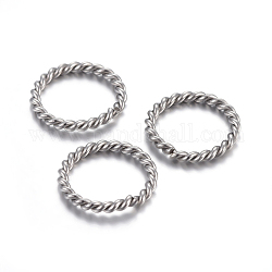 304 anelli di salto in acciaio inox, anelli di salto aperti, ritorto, colore acciaio inossidabile, 12x1.5mm, diametro interno: 9mm
